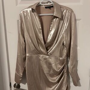 Dynamite Chic Women's Metallic Blouse